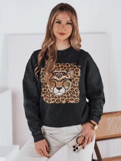 Dámská mikina CHEETAHART grafitové barvy v jedné velikosti FashionStreet BY1352