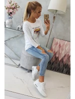 Halenka s potiskem Summer Girl bílá Halenka s potiskem Summer Girl bílá