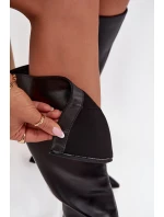 Dámské kozačky na podpatku nad koleno černé Vionette Dámské kozačky na podpatku nad koleno černé Vionette