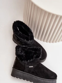 Sněhule Na Platformě S Kožešinou Big Star Černé