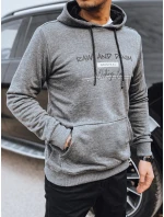 Pánská antracitová mikina s potiskem FashionStreet BX5713