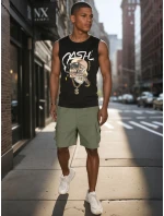 Pánské tričko bez rukávů černé FashionStreet RX5653