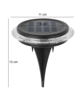 SOLÁRNÍ DISKOVÉ LAMPY PRO MONTÁŽ NA ZEM NEBO NA ZEĎ 2KS