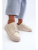 Lehké dámské tenisky Big Star NN274321 Memory Foam System Beige