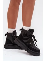 Dámské Botky Trapery Na Platformě Černé Liorae