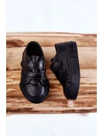 Dětské kožené tenisky na suchý zip BIG STAR KK374054 Černá Dětské kožené tenisky na suchý zip BIG STAR KK374054 Černá