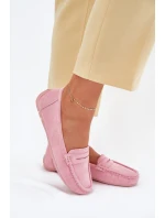 Dámské semišové mokasíny světle růžové Lenvie