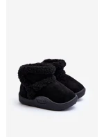 Dětské sněhule na suchý zip černé Unitia