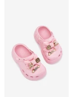 Dětské Dívčí Pantofle Pěnové S Mašlí A Ozdobami Růžové Selvana