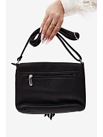 Kabelka typu Clutch s třásněmi imitace kůže Černá Sigrid