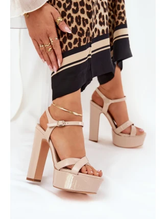 Sandály na podpatku model 210802 Step in style Sandály na podpatku model 210802 Step in style