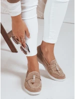 Dámské semišové béžové mokasíny FashionStreet ZY1050 Dámské semišové béžové mokasíny FashionStreet ZY1050