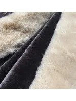 Grafitovo-ecru-grafitová dámská bavlněná zimní bunda (fm03-f11) Grafitovo-ecru-grafitová dámská bavlněná zimní bunda (fm03-f11)