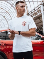 Pánské bílé tričko s potiskem FashionStreet RX5490