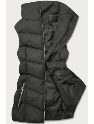 Péřová dámská vesta v army barvě (5M719-136) Péřová dámská vesta v army barvě (5M719-136)
