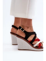 Sandály na Klínu S ramínky námořnická modrá Ellen