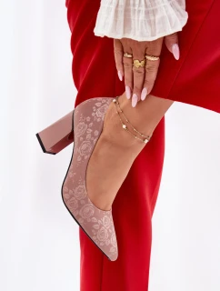 Elegantní lodičky na podpatku v růžové Vinceza 62223 růžové