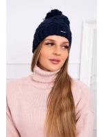 Fleecová čepice Waleria K307 navy blue