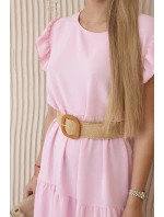 šaty s volánky světle růžová šaty s volánky světle růžová