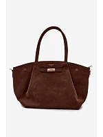 Nellia Shopper Kabelka z imitace semiše Čokoládová