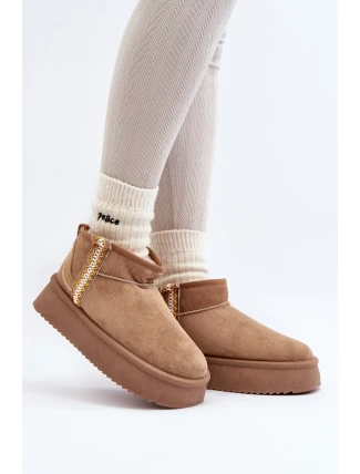 Platforma Sněhule Se Světle Hnědým Vzorem Udra Platforma Sněhule Se Světle Hnědým Vzorem Udra