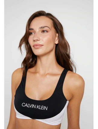 Vrchní díl plavek KW0KW00839-BEH černobílá - Calvin Klein Vrchní díl plavek KW0KW00839-BEH černobílá - Calvin Klein