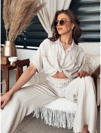 Dámské tričko GRITAN beige FashionStreet DY0431