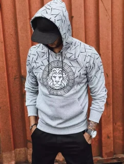 Pánská šedá mikina s potiskem FashionStreet BX5314