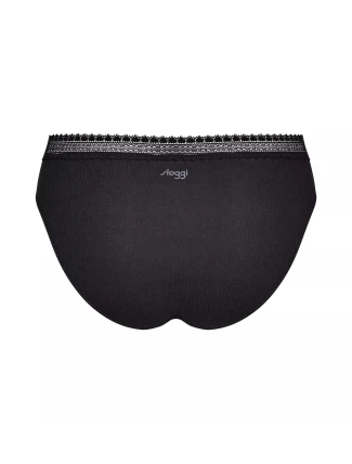 sloggi GO Ribbed R Tai C2P - BLACK - SLOGGI BLACK - SLOGGI