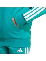 Dětská fleecová mikina adidas 3 Stripes 225 Turquoise JN2417