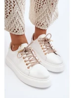 Kožené dámské sportovní boty CheBello 4362 bílé