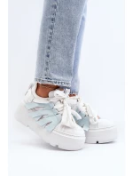 Tenisky S Masivní Platformou Modré Zazoo 2F-7033