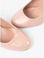 Krásné lodičky Jasnobeżowy dámské na širokém podpatku Krásné lodičky Jasnobeżowy dámské na širokém podpatku