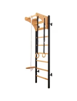 GYNASTICKÝ STŮL ZE DŘEVA A KOVU S DŘEVĚNÝM KAMENEM A PŘÍSLUŠENSTVÍM Lavička 211B A076 pro děti