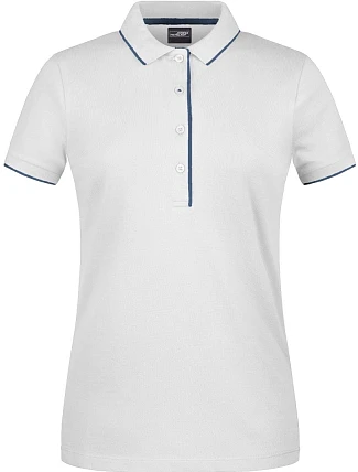 Daiber JN 727 Dámské piqué polo s kontrastní légou 02.0727 white/navy