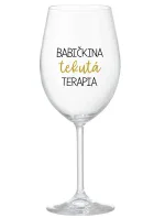 BABIČKINA TEKUTÁ TERAPIA - priehľadný pohár na víno 350 ml BABIČKINA TEKUTÁ TERAPIA - priehľadný pohár na víno 350 ml
