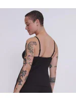 Dámské tílko GO Ribbed Spaghetti Top - BLACK - černé 0004 - SLOGGI