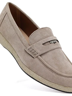 Dámské polobotky mokasíny béžové Vinceza 62273