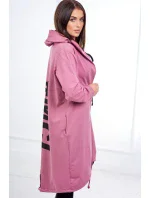 Tmavě růžová bunda s potiskem Tmavě růžová bunda s potiskem