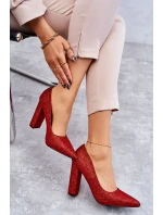 Lesklé lodičky Na červeném Podpatku Elmira
