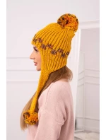 Dámská ušanka Nadia K321 hořčicová - Oliwier Dámská ušanka Nadia K321 hořčicová - Oliwier