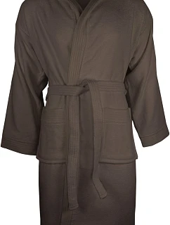 The One Towelling Velour Bathrobe Župan s kapucí 48.1043 taupe