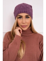 Fleecová čepice Carolina K243 tmavě růžová