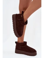 Nízké sněhule na platformě Big Star OO274A101 čokoládové