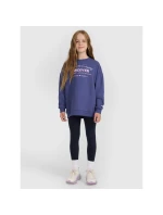 Dívčí mikina oversize bez kapuce 4F 4FJRAW25TSWSF2428-33S Dívčí mikina oversize bez kapuce 4F 4FJRAW25TSWSF2428-33S