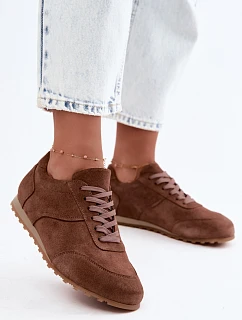 Barefoot tenisky z přírodního semiše Zazoo N1422 hnědé