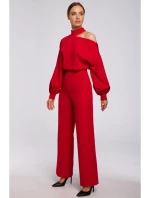 M528 Kombinéza s biskupskými rukávy - červená M528 Kombinéza s biskupskými rukávy - červená