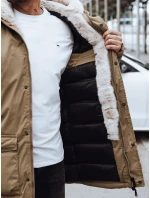 FashionStreet pánská tmavě béžová zimní bunda TX4592 FashionStreet pánská tmavě béžová zimní bunda TX4592