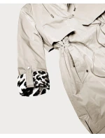 Kurtka z ozdobnym wykończeniem Goodlookin złamana biel-panterka (B8521-26)