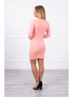 Šaty s ozdobnými knoflíky meruňková Šaty s ozdobnými knoflíky meruňková